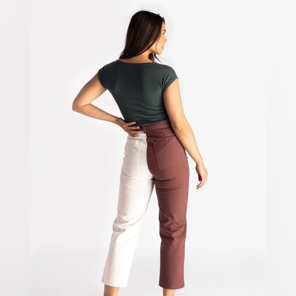 Soluna Collective (via Madewell) Two-Tone Cargo Pants | Size 12 w/Altered Waist - Picture 2 of 7